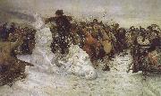 Vasily Surikov The Taking of the Snow oil painting reproduction